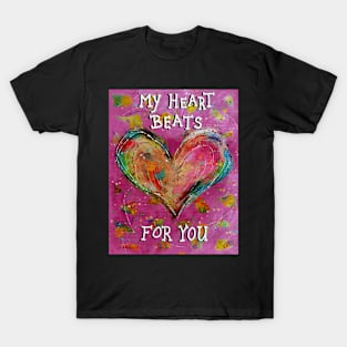 Colorful Heart Beats For You T-Shirt